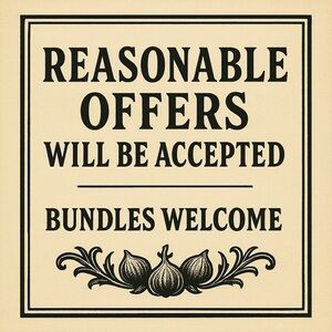 Vintage Style Wall Art Sign - Black and Cream